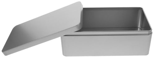 UPKOCH Boîte Rectangulaire En Fer Boîtes Vides En Métal Avec Couvercle À Café Thé À Biscuits Pour Le Stockage Bonbons Bonbons Biscuit Collation Récipient