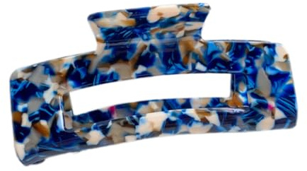 Wambere 1 Stück Damen Haarklammern Groß Acetat Haarklauenclip Haarspangen für Dickes Haar Rutschfestes Haar Jaw Clips Kopfbedeckung Haarschmuck Haarstyling Zubehör für Frauen Mädchen,Blau B