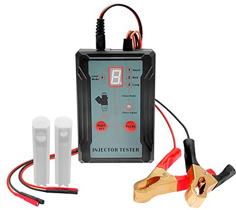 SHUAIGUO Kraftstoff-Einspritzdüsen-Tester und Adapter für die Diagnose Reinigung von Einspritzdüsen DIY Reinigung Tool Kits 12V/5V Schaltbare Kurzschluss-Schutz