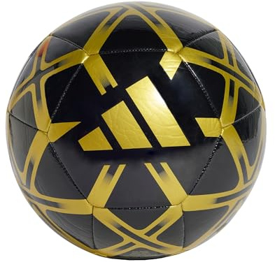 adidas Unisex STARLANCER Club Ball, Black/Gold Metallic, 3