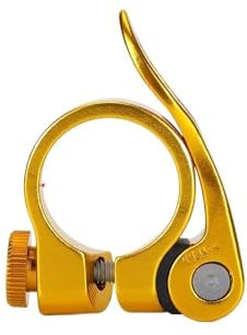 wanhaoaony Sattelklemme Rennrad Aluminium Ultraleicht Fahrrad Sattelstütze Klemme 28,6mm 31,8mm 34,9 Mm Mountain Road Fahrrad Sattelstütze Klemme Fahrrad SattelstüTzenklemme(Gold 28.6mm)