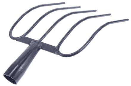 BESPORTBLE Horca para Estiércol Versátil Horquilla Agrícola 42 X 25 CM para Zonas y Mantenimiento de Césped Resistente Corrosión