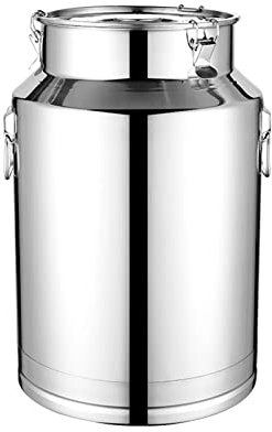 OLSKFUH 201 Stainless Steel Milk Can, Heavy Duty Milk Jug Milk Transport Bucket Wine Pail Bottle Oil Barrel Tea Canister with Silicone Sealed Lid Liquid Storage,76L,5L,5L