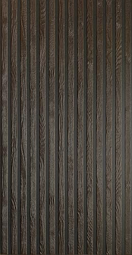 DECCART - Wandpaneele 3d 100x50 cm - Wandpaneel - Holz Optik Paneele - Holzoptik wandplatten - Paneele wand - Wall panels - schwarz braun - 1 Stück (0,5 m²)