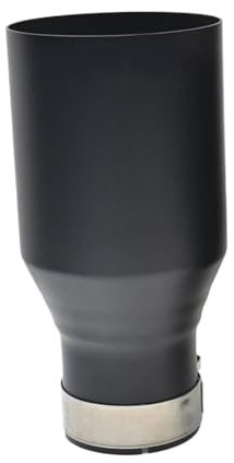 SQOFJGIGN Terminale di Scarico 1 PC Nero Opaco Silenziatore Universale in Acciaio Inox Tubo Finale Auto Tubo di Scarico Punta di Scarico Taglio Taglio Tubo di Scarico Auto(63-101mm Flat)