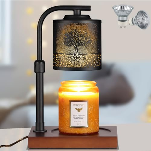 Candle Warmer Lamp with Adjustable Height Dimmable for New Home Decor Electric Candle Warmer for Jar Candles Birthday Gifts for Women Mom(Tree)