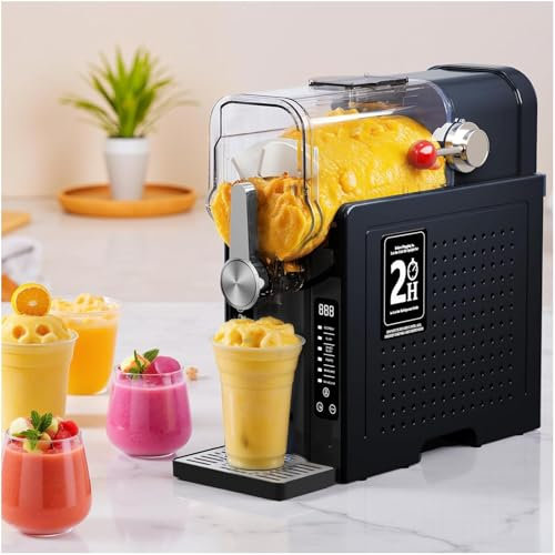 Slush Maschine, mit 6 smarten Programmen: Slushie, Cocktail, Milchshake, Frappé, Wein, Automatische Reinigung, 2.5L Fassungsvolumen, Turbo Freeze, kein Eis erforderlich,42cm(L) x19cm(W) x42cm(H)