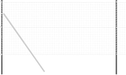 vidaXL Garden Fence Posts Grey 130 cm - Powder Coated Steel with Robust, UV-Resistant Surface. Easy Installation in a Pack of 12, Perfect for Your Garden or Yard. Durable Construction with
