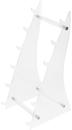 Tofficu Porta Coltelli Cucina Trasparente in Acrilico Supporto Espositivo e Organizer per Coltelli da Taglio Porta Utensili da Banco Robusto e Sicuro con Angoli Arrotondati per Cucina