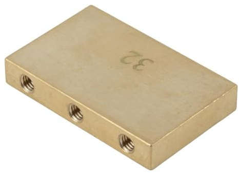JoyousMall Bloque de trémolo para guitarra, latón completo para actualización de bloque de sostenimiento, para sistema de trémolo de estilo, tono dorado 32 mm, 34 mm, 37 mm, 42 mm