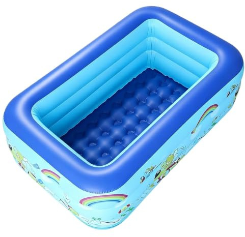 Barnpool Bubbelbotten Läckagesäker Vattenlekplats | Simbassäng för barns vattenleksaker för mark trädgård uteplats gräsmatta camping resor sommar hund vuxna