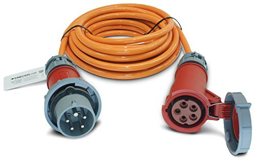 ENECEN 1313450 CEE-Verlängerungskabel 400V/16A IP67 PUR H07BQ-F 5x2,5 mm² mit ST/KU 5-polig wasserdicht 50m