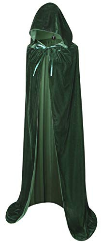 Txian Longitud Completa con Capucha Capa de Terciopelo Halloween Navidad Fancy Cape Trajes 59 