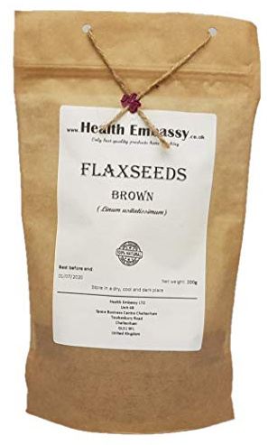 Health Embassy Lin Cultivé Graines | Linum Usitatissimum | Flaxseeds Brown (200g)