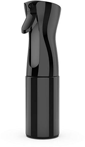 GeeRic Flacon Spray Réutilisable 200ml, Vaporisateur Cheveux, Bouteille Vide de Spray pour Cheveux, avec Brume Fine Continue Noir