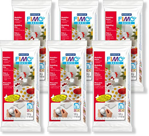 Staedtler - FIMO air Basic, 500g (Weiß | 6er Pack)