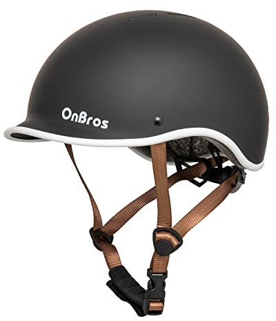 OnBros Fahrradhelm für Herren und Damen - Retro Urban Commuter Helm für Frauen - Verstellbar 56-61CM