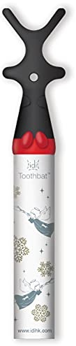 idi Toothbat - Festival-Adult Flosser (White/Black)-Patented Design Awards Winning Product, Easy, Comfort & Effective, Works Perfectly with Reach Waxed Nylon Floss
