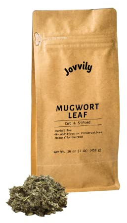 Jovvily Mugwort Leaf Cut & Sifted - 1 lb - Herbal Tea - No Additives