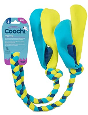 Coachi Tuggi Tug - Interactive Dog Toy for Tug of War & Play. Strong & Comfortable, Fun Reward Training, Great for Recall, Interrupting Biting & Chewing. Ideal for Agility and Suitable for Puppies