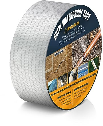 Spesh Butylband 5cm*5m Aluminium Wasserdichtes Klebeband Dichtband Dachdeckerband mit Starker Haftung