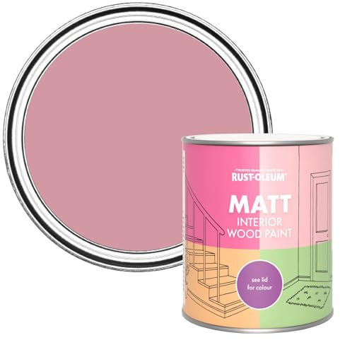Rust-Oleum Pink Interior Wood Paint in Matt Finish - Dusky Pink 750ml