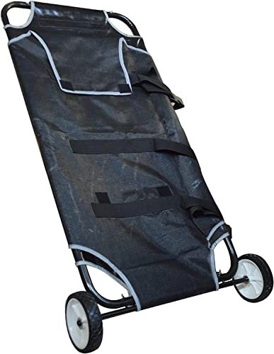 YhOuuA Tiertrage, Hundetransport-Hundetrage, Haustierwagen mit Rädern, Haustiertransporttrage, Anti-Biss-Tierrettungstrage, für Tierhundekatze