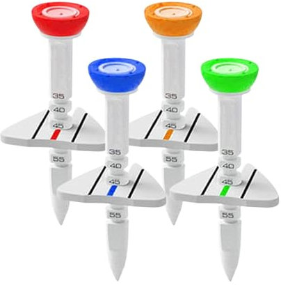 Lnhgh Golf Driver Tees,Driving Range Tee, Einzigartige Golfballspikes, 4 Stück höhenverstellbarer Golfballhalter mit Zielfunktion, Golf-Tees, Golfzubehör für das Üben im Innen- und Außenbereich