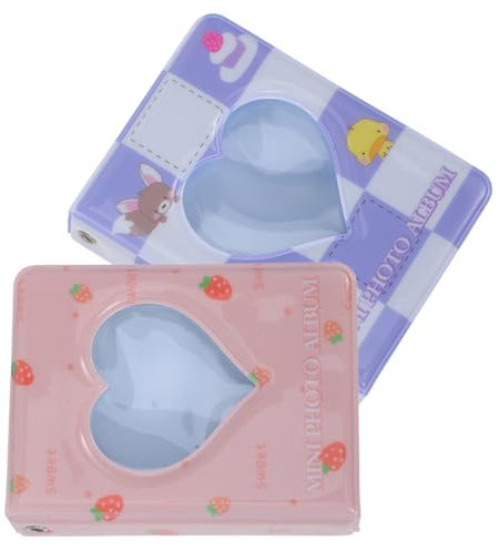 Amosfun 2 Stück Postkarten-Sammelalbum 4X3 Für 40 Bilder Fotokarten-Aufbewahrung Notizalbum -Mini-Bildersammlungsbuch Bilder Postkarten Kunstwerke Andenken