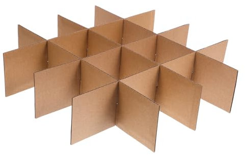 TOGEVAL Kartonteiler Für Umzugskartons Und Verpackungskartons Aus Papier Zum Schutz Von Glas Teller Und Geschirr Trennwände Für Karton Wiederverwendbar Und Praktisch