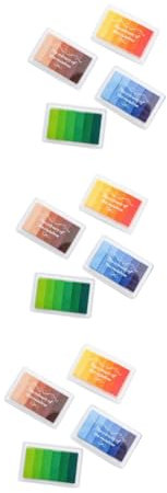 SEWACC 3stücke Stempelkissen Farben Regenbogen Farbverlauf Abwaschbare Bastel-Tinte Für Fingerabdruck Scrapbooking Farbvarianten Zufällig