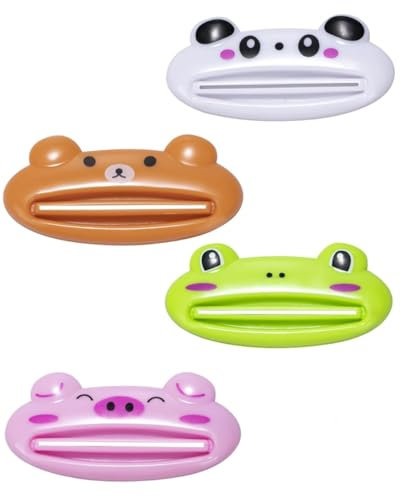 BPTRKOM 5 pièces presse-tubes en plastique - pour dentifrice, nettoyant pour le visage,Pince Tube dentifrice Presse Tube Vide Tube dentifrice Enrouleur dentifrice Pince Tube dentifrice