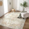 BEIMO Alfombra Salon Pelo Corto Vintage, Alfombra Dormitorio, Alfombras Antideslizantes Lavables, Alfombras Persas para Habitación, Escalera, Marrón, 120x170cm