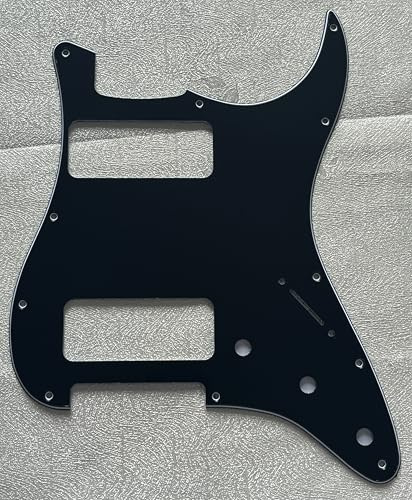 Plektrumschutz für Fender Stratocaster Strat P90 2 Pickup Style Gitarre Pickguard Schlagbrett Schlagplatte (3-lagig, schwarz)