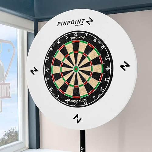 PINPOINT EVA Dartboard Surround | Reversible 4-Piece Foam Ring Wall Protector with Interlocking Design – Fits All 18in Professional Dartboards – Easy Assembly for Home or Club Use [4 Colours]