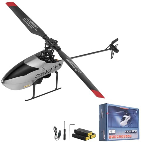 VEVOR RC-helikopter, 2,4 GHz fjärrstyrd helikopter med gyro, 4-kanals RC-flygplan för nybörjare, 39 minuters flygtid, start/landning med en knapp, leksak för barn från 8 år