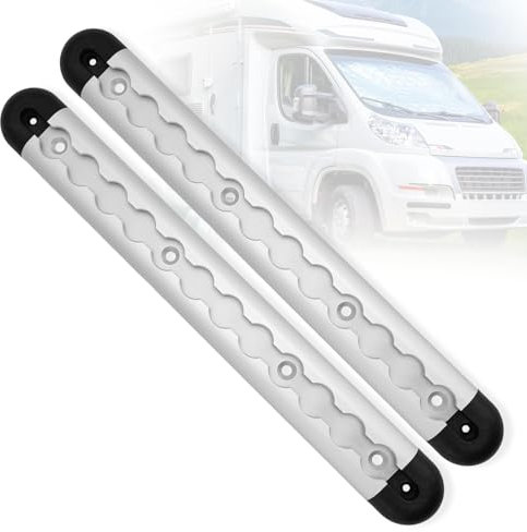 NCTNCX Aluminium Airlineschienen Set Mit 4 Endkappen 2 StüCk 300mm Sperrstange Airlineschiene Zurrschienen FüR Lkws,AnhäNger,Wohnmobile,Camper