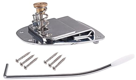 JOINPAYA Placa de Extracción del Puente Guitarra para Eléctrica Sistema de Trémolo Repuestos para Guitarra Jazz Master Cordal de Puente para Escenario