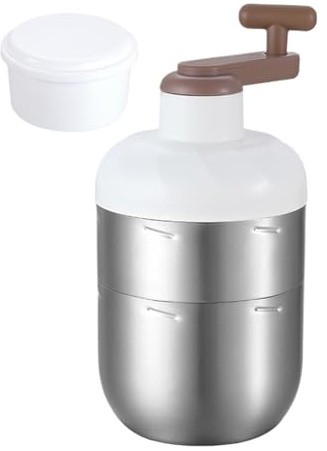 manhegari Tritaghiaccio - Macchina per Granita a Manovella Manuale | Prodotzione Rapida Ghiaccio Tritato In Acciaio | Per Casa Cucina Picnic All'aperto Cocktail e Bevande