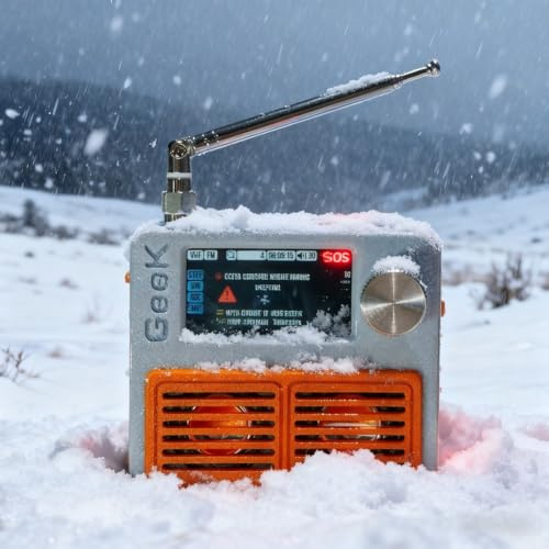 Radio estéreo portátil, con recepción de banda completa Si4732, radio por Internet a través de PCM5102A, pantalla IPS HD, altavoces duales de 3 W