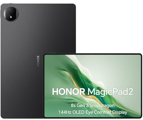 HONOR Magic Pad 2 Tablet 12GB 256GB, 12,3 Pollici 144Hz OLED Display, 10050mAh Batteria, 8s Gen 3 Chipset Snapdragon AI, 8 Altoparlanti, WIFI Tablet Android 14, Google Service, Nero