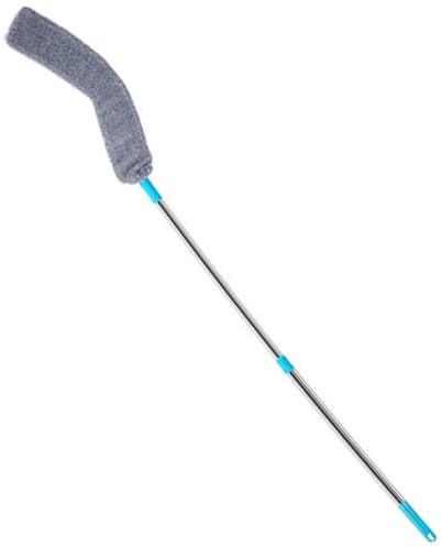 EXHUMKY Plumero de Mango Largo Flexible 130 Cm para Limpiar Polvo Debajo Cama, Herramienta Reutilizable para Eliminar Suciedad en Espacios Difíciles, Quita Polvo Doméstico Eficaz