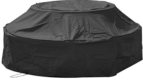 Woodside 8 Seater Black Round Outdoor Garden Picnic Table Cover 1.15m-1.8m x 0.5m-0.76m/3.8ft-5.9ft x 1.6ft-2.5ft