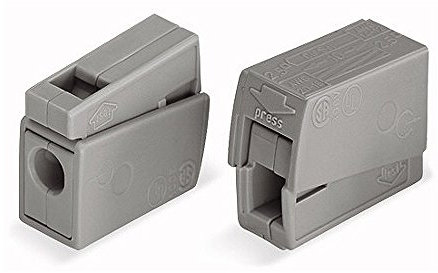 25 X WAGO 224 – 101 – Lech Ten morsetto – lampada morsetto – dose – Morsetti di collegamento – Morsetto/drueckkl EMME – 2 moduli – fino a 2,5 mm² – grigio