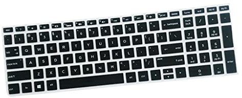 KESOTO Ultra Slim Soft Silicone Laptop Keyboard Skin Protective Cover Shell For HP 15.6 inch BF Black