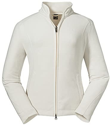 Schöffel Damen Fleece Jacket Leona2, leichte und warme Fleecejacke mit praktischen Taschen, atmungsaktive Outdoor Jacke für Frauen, whisper white, 42