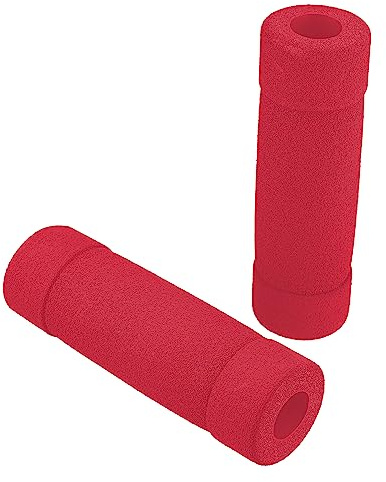 mumbi Fahrradgriffe Fahrrad Lenker Griffe Lenkergriffe Moosgummi Überzug/Schaumstoff rot