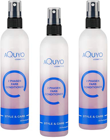 2 Phasen Farb Conditioner für strapaziertes und gefärbtes Haar (3x 200ml) | Haarpflege Spray spendet dem Haar Feuchtigkeit und Glanz | Sprühkur mit Panthenol für bessere Kämmbarkeit
