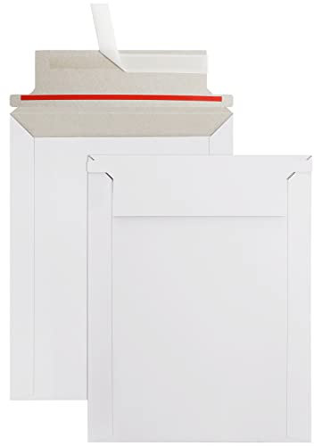 Belle Vous 100 Stk Harte Versandtaschen zum Abziehen & Versiegeln - 177 x 227 mm, 250 g/m² - Selbstklebende Große Briefumschläge für Fotos, Dokumente, CDs & Verpackungsmaterial Karton Warensendung