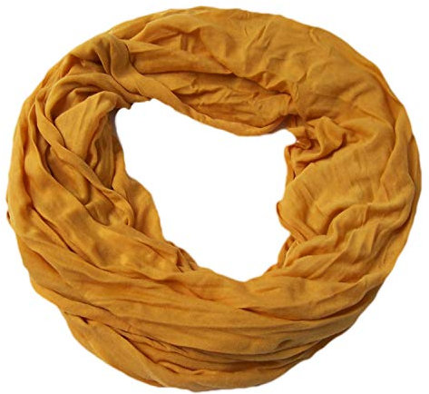 Niklarson Loop Schal Tuch curry senf Rundschal 160x45cm unisex Schlauch T7010